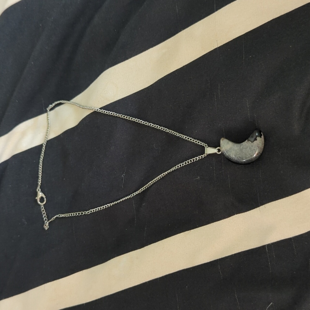 Agate Moon Pendant